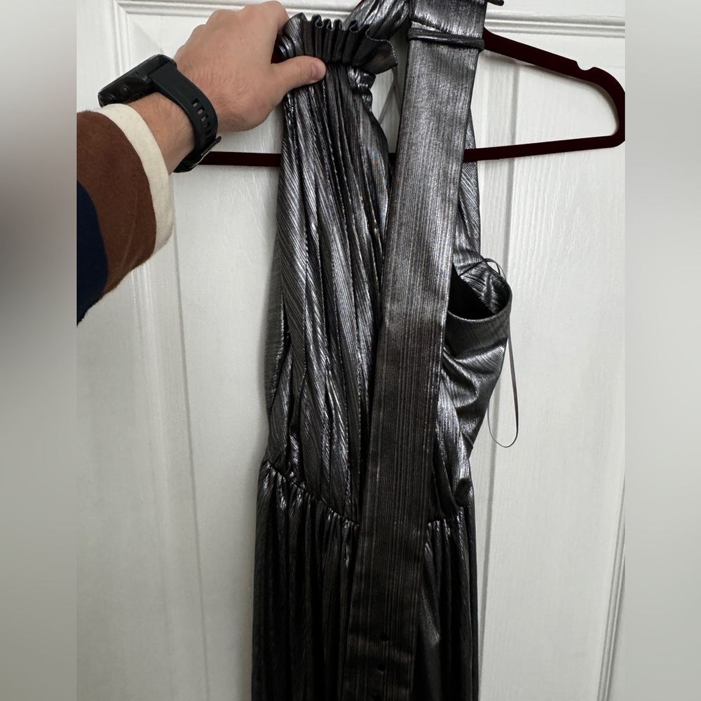 Metallic Silver Dress Retrofete